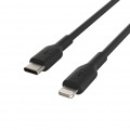 CABLE LIGHTNING BELKIN BOOSTCHARGE MACHO A TIPO C MACHO 1M (CERT. M FI) BLANCO