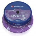 DVD +R 16X BOBINA 25x VERBATIM 4.7GB P/N:43500