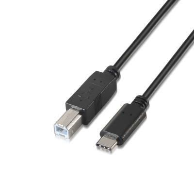 AISENS A107-0053 cable USB 1 m 2.0 USB C USB B Negro