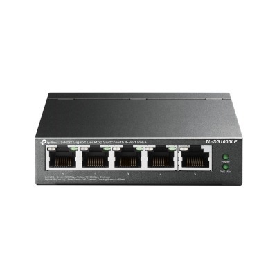 TP-LINK TL-SG1005LP switch No administrado Gigabit Ethernet (10/100/1000) Negro Energía sobre Ethernet (PoE)