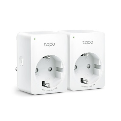 ENCHUFE INTELIGENTE WIFI TP-LINK TAPO P100 PACK 2u 2.4GHZ CONFIGURACION HORARIOS Y FECHAS , MODO AUSENTE, DISEÑO COMPACTO
