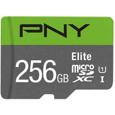 MEMORIA SD MICRO 256GB PNY Elite microSDHC UHS-I Clase 10 100Mb/S + ADAPTADOR SD