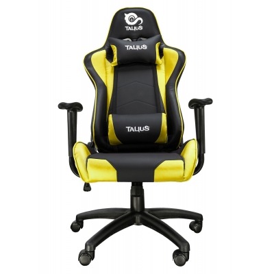 Talius silla Gecko v2 gaming negra/amarilla, butterfly, base nylon, ruedas nylon
