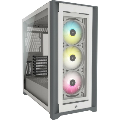 CAJA ATX SEMITORRE CORSAIR iCUE 5000X CRISTAL TEMPLADO BLANCA