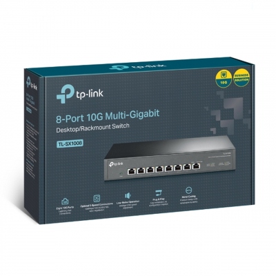 SWITCH NO GESTIONABLE TP-LINK SX1008 8P 10Gbps CARCASA DE METAL NO RACK