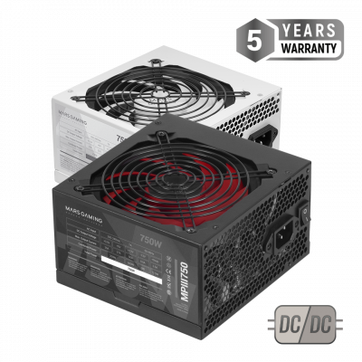 Fuente De Alimentacion Mars Gaming Mpiii 750w, Eficiencia 85% Pfc Activo Vent 12x12 14db Negro