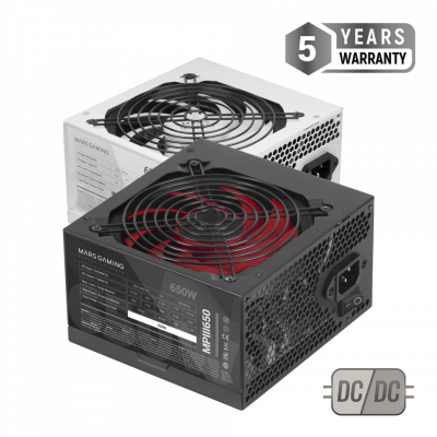 Fuente De Alimentacion Mars Gaming Mpiii 650w, Eficiencia 85% Pfc Activo Vent 12x12 14db Negro