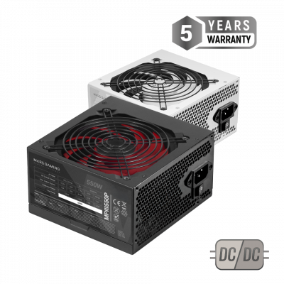 Fuente De Alimentacion Mars Gaming Mpiii 550w, Eficiencia 85% Pfc Activo Vent 12x12 14db Negro Tecnología DC-DC