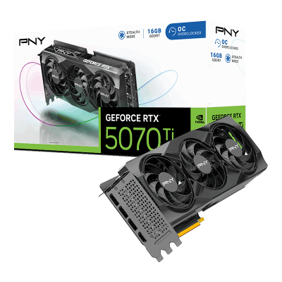Pny RTX 5070 Ti OC Triple Fan GPU 16GB GDDR7