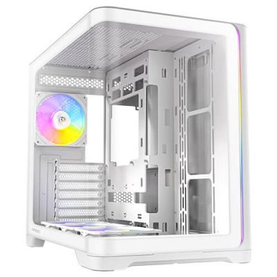 CAJA ANTEC C5 CURVE ARGB ATX BLANCO 3XVENT REV 120 MM 1X120MM 2XUSB SN FUENTE