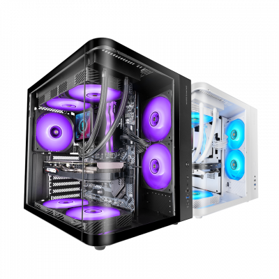 CAJA ATX SEMITORRE MARS GAMING MCCURV NEGRO CRISTAL TEMPLADO CONTINUO GPU MAX. 334mm 1x3.5 2x2.5