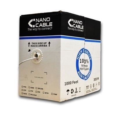 Bobina Cable RJ45 Cat.5 FTP Rigido 305 Mts