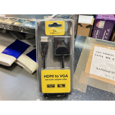 Adaptador Hdmi(M) a Vga(H) + Audio