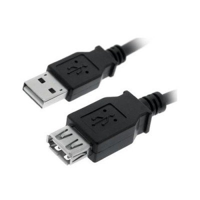 NANOCABLE CABLE USB 2.0 TIPO A/A (ALARGO) M/H 1M NEGRO 10.01.0202-BK
