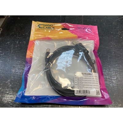 CABLE MINI DP A DISPLAYPORT, MINI DP/M-DP/M, 2.0 M