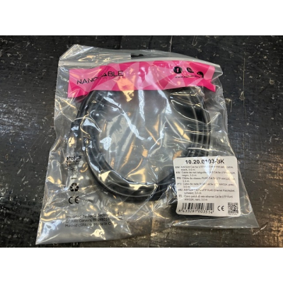 Cable Rj45 Cat5e UTP 3m Negro