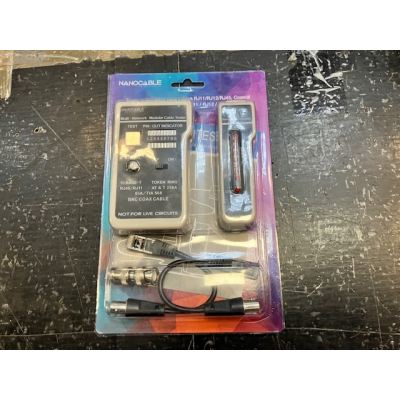 Testeador cable RJ11/RJ12/RJ45, coaxial Nanocable
