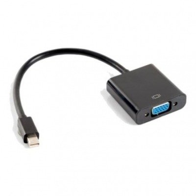 ADAPTADOR MINI DISPLAYPORT MACHO A VGA HEMBRA AD-0006-BK RESOLUCION HASTA 1080P- COMPAT. APPLE THUNDERBOLT
