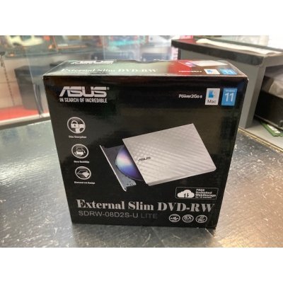 Regrabadora DVD-RW Asus DRW-08D2S-U Slim Blanca