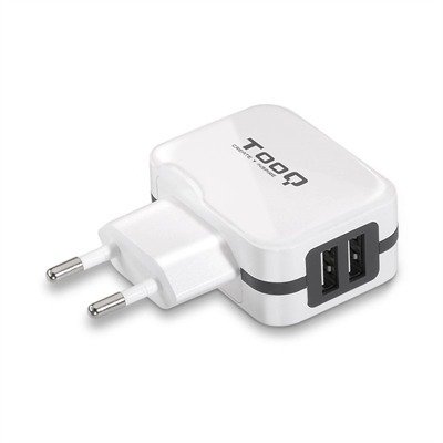 TooQ TQWC-1S02WT Cargador de pared 2 USB Blanco