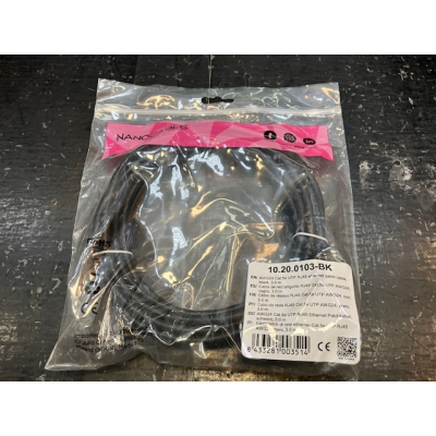 Cable Rj45 Cat6 UTP 5m Negro