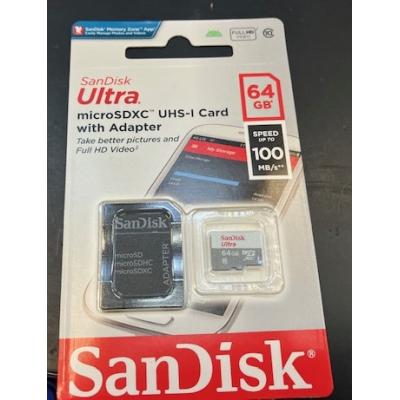 Tarjeta microSDXC 64GB Sandisk CL10  