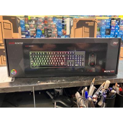 Kit Mars Gaming Combo MCPX GAMING 3 en1 RGB Negro