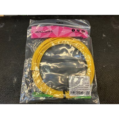 Cable fibra SC/APC LSZH Amarillo 3m Nanocable
