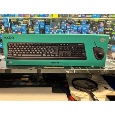 COMBO TECLADO RATON LOGITECH MK120 USB NEGRO