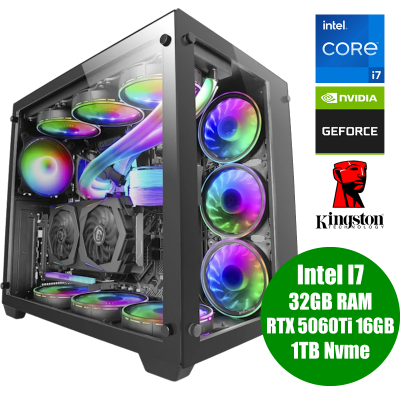 PC DISEÑO I7 14700F 32GB RTX 5060TI 1TB NVME