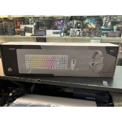 Kit Teclado+Raton Mars Gaming MCP-RGB3W 4 en 1 Blanco