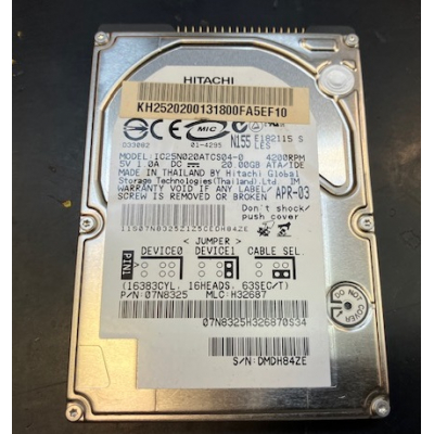 HDD 2.5 IDE 20GB HITACHI TRAVELSTAR