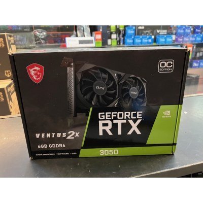 Tarjeta Gráfica Msi RTX 3050 6GB GDDR6 Ventus 2X OC