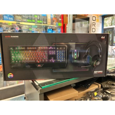 Kit Teclado+Raton+Alfombrilla+Auriculares Mars Gaming