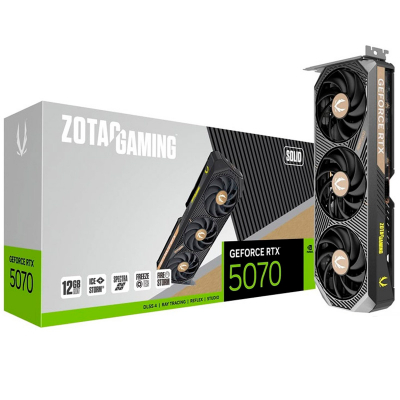 Tarjeta Gráfica Zotac RTX 5070 12GB GDDR7 SOLID DLSS4