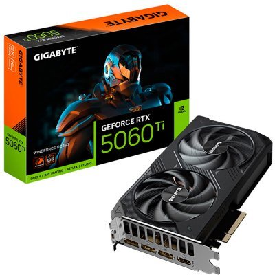 Tarjeta Gráfica Gigabyte RTX 5060 Ti 16GB GDDR7 DLSS4 WindForce
