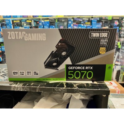 Tarjeta Gráfica Zotac RTX 5070 12GB GDDR7 DLSS4 TWIN EDGE OC