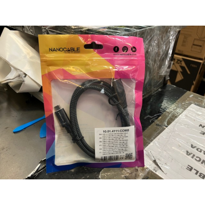 Cable USB3.2 100W USB-C+A/USB-C 1 M Nanocable