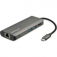 ADAPTADOR MULTIPUERTOS CON HDMI - LECTOR DE TARJETAS SD - HUB USB C A USB 3.0