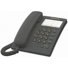 TELEFONO PANASONIC KX-TS550 ALAMBRICO BASICO UNILINEA CON 13 MEMORIAS (NEGRO)