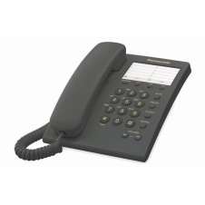 TELEFONO PANASONIC KX-TS550 ALAMBRICO BASICO UNILINEA CON 13 MEMORIAS (NEGRO)