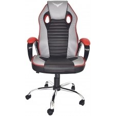 Silla Gaming Naceb Technology JUGGERNAUT - Gamer, Negro/Rojo, Piel Sintética