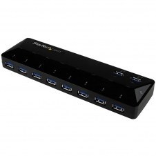 HUB CONCENTRADOR USB 3.0 DE 10 PUERTOS , 2 PUERTOS DE 1.5A