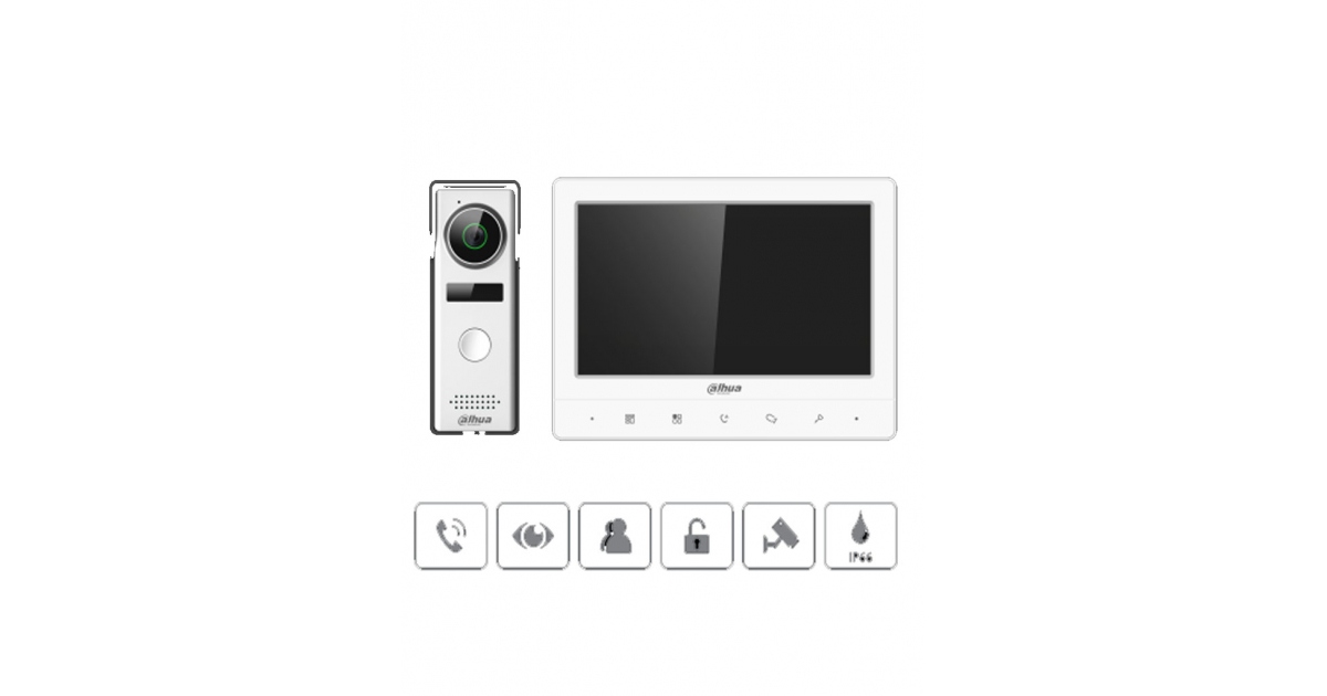 Kit Video Portero 2 Megapixeles 3 Monitores 7 Pulgadas Dahua