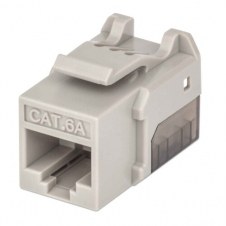 JACK KEYSTONE CAT6A FASTPUNCH UTP. GRIS