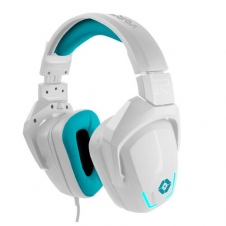 AUDÍFONOS GAMER CLOUD PASS 7.1, ALÁMBRICO, USB, BLANCO/AZUL