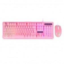 KIT DE TECLADO Y MOUSE BALAM RUSH SQUAD KTM330, ANTIGHOSTING, ROSA
