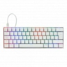 TECLADO MECANICO GAMEE FACTOR KBG560, USB 1.5 M, RGB, ROSA/BLANCO
