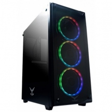 GABINETE NACEB PLAYER CON VENTANA RGB, FULL ATX, USB 2.0/3.0, SIN FUENTE, NEGRO NA-0603