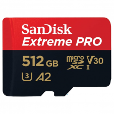 MEMORIA MICRO SD SANDISK EXTREME PRO 512GB C10 U3 V30 A2 CON ADAPTADOR 200 MBS SDSQXCZ 512G GN6MA